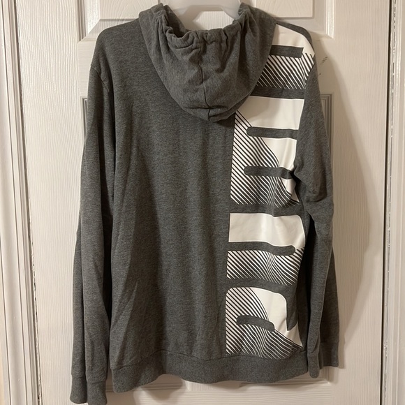 Mens Puma Zip Up Hoodie, Gray, Size Medium - Picture 3 of 3